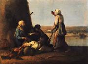 Jean Francois Millet The Haymakers' Rest Spain oil painting reproduction